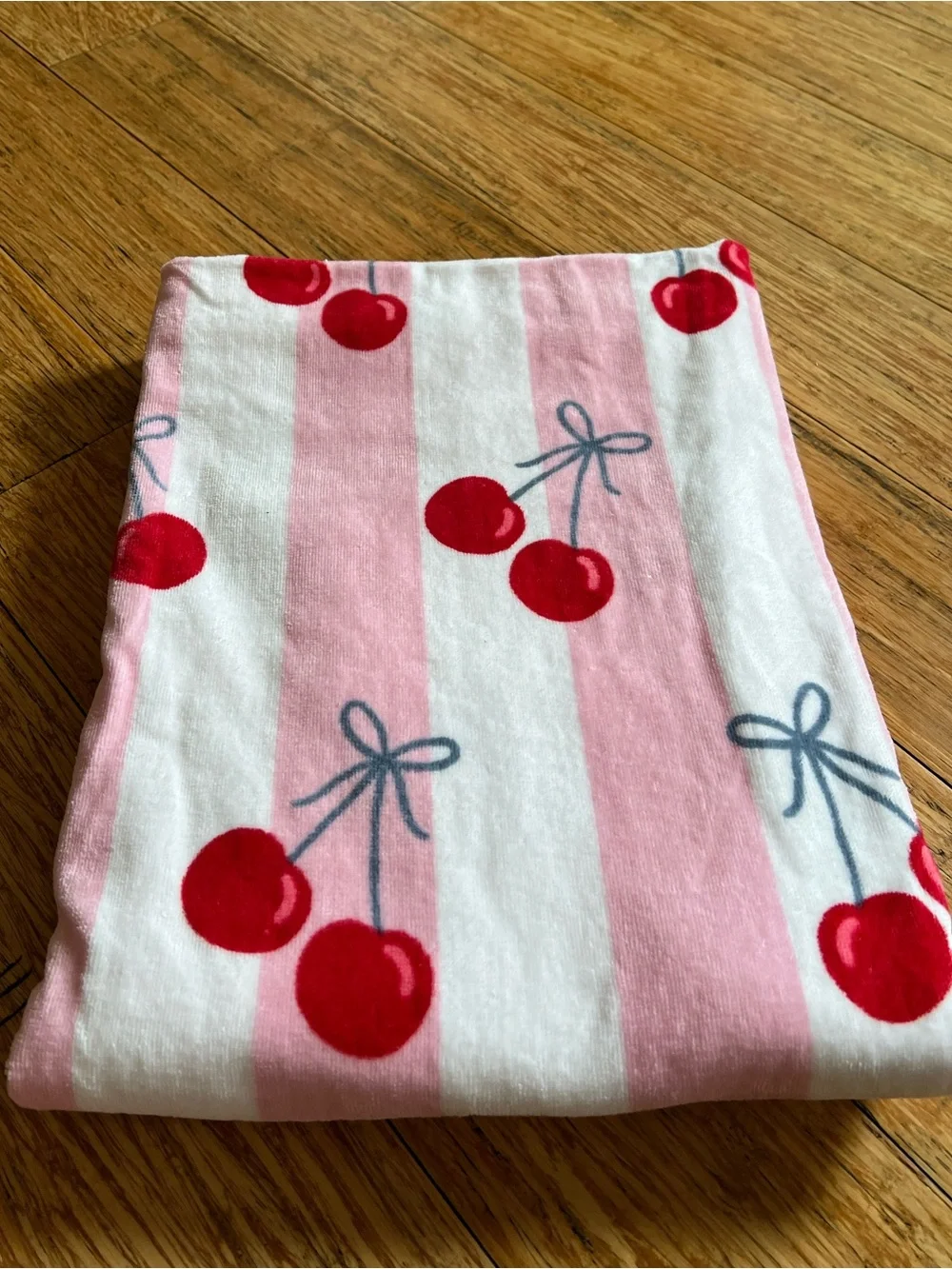 Kassa Cherry Stripe Beach Towel